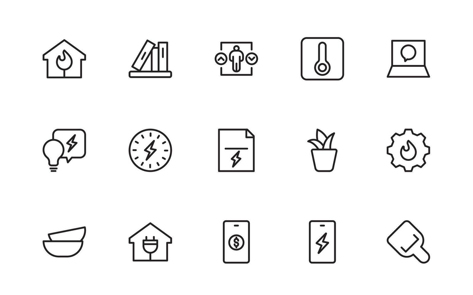 Public utilities icon collection. Signed thin line icons collection. Set of public utilities simple outline icons. vector