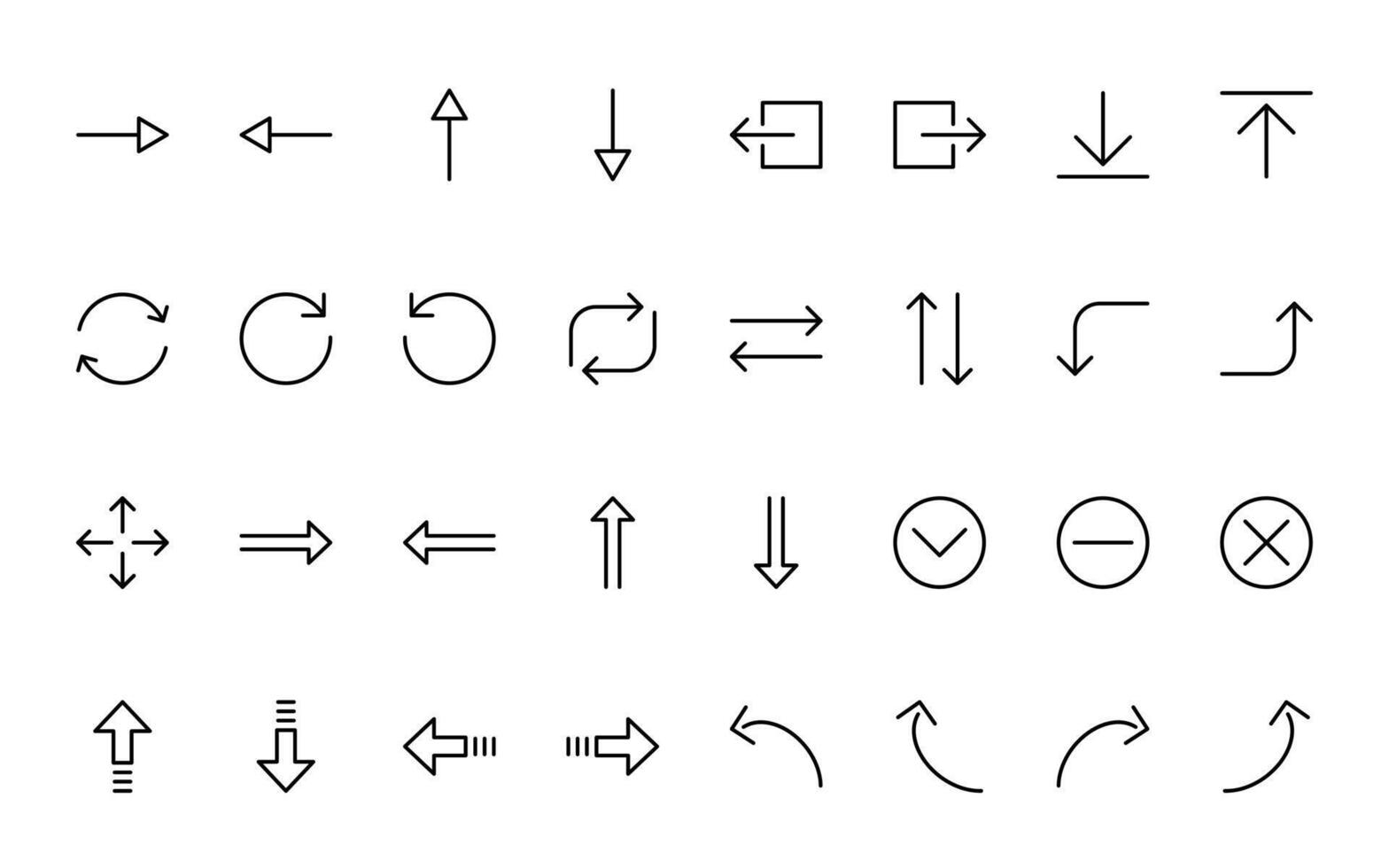 Dynamic Circle and Arrow Icons. A Versatile Collection for Directional Signs, Workflow Diagrams, User Interface Design, and Infographic Enhancements vector