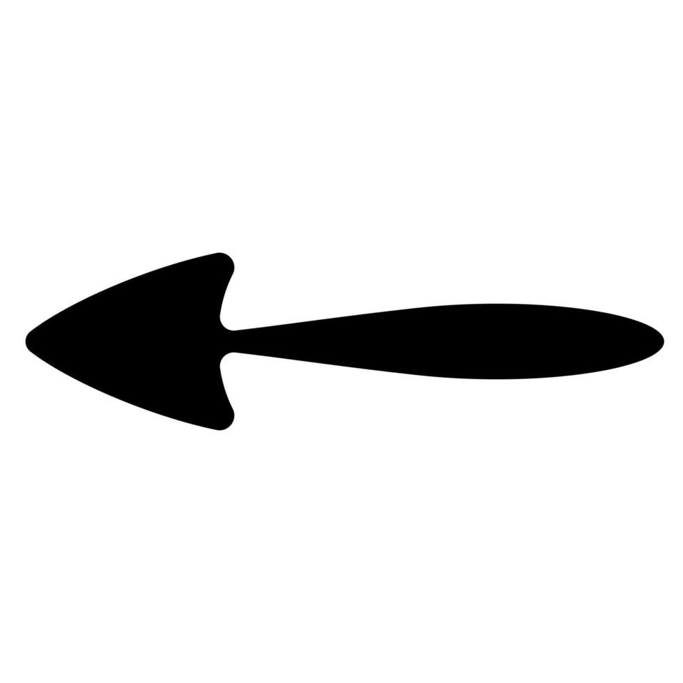 Left Arrow Bold Black Direction Symbol for Navigation and Interface vector