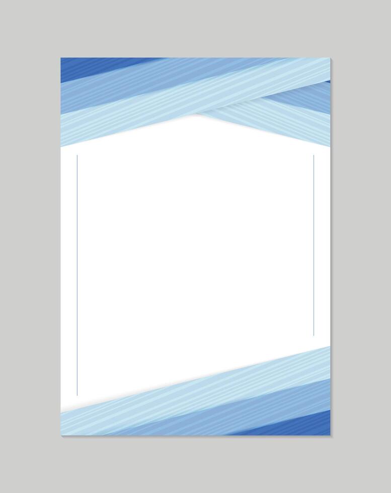 Minimalist Blue Geometric Diagonal Line Border for Presentation Slide Template vector