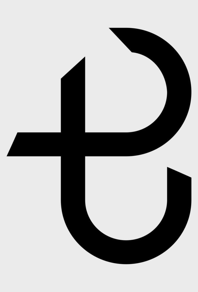 Modern abstract monogram T and E letters logo. Geometric symbol combining letters T and E. Stylized line art icon of letters TE or ET. vector