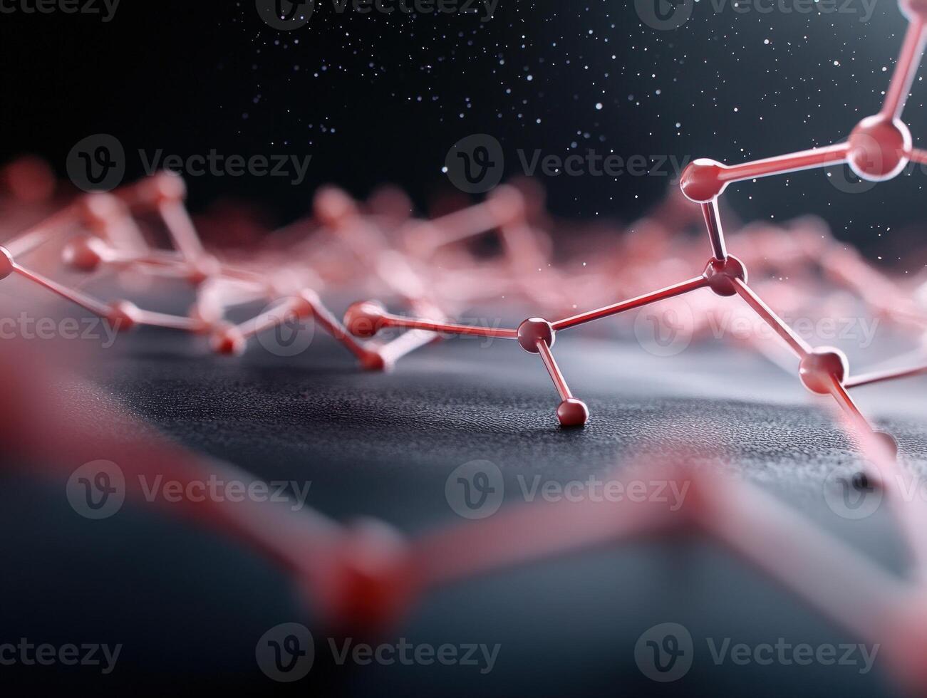 Abstract molecular structure connection network science and technology photo