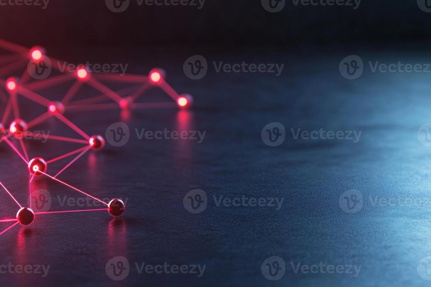 Connected network nodes abstract data visualization photo