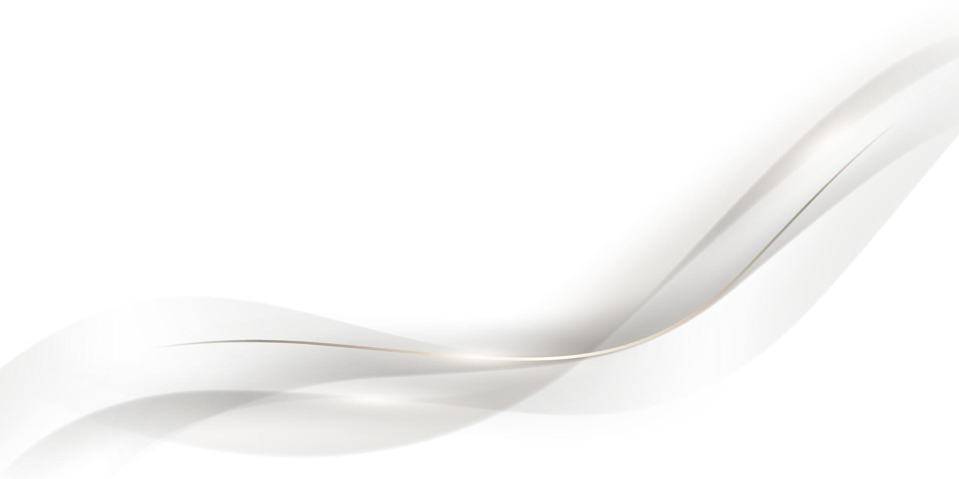 White abstract background with a wave vector