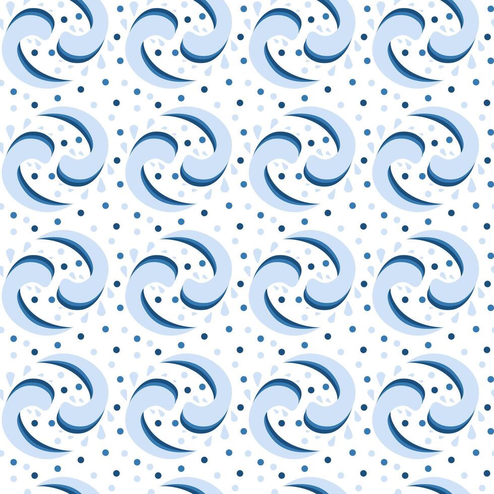 Seamless repeating pattern with a wave and foam. Repeating background of sea and ocean. vector