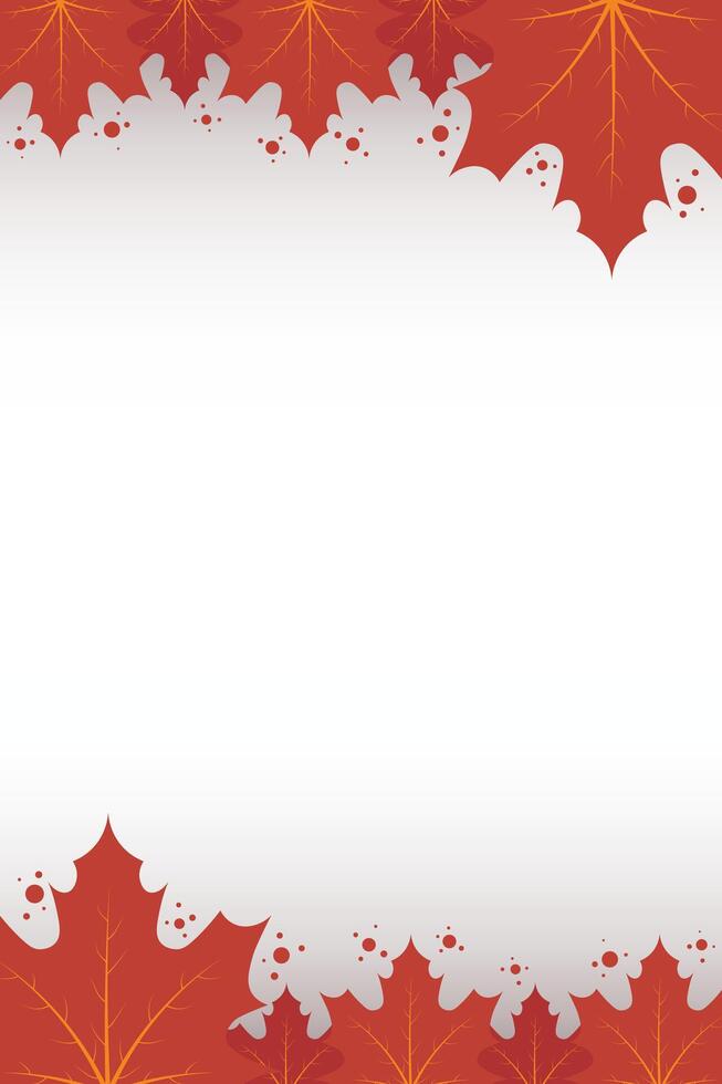 Creative decorative border with maple leaves great for autumn projects. maple tree leaves frame vector