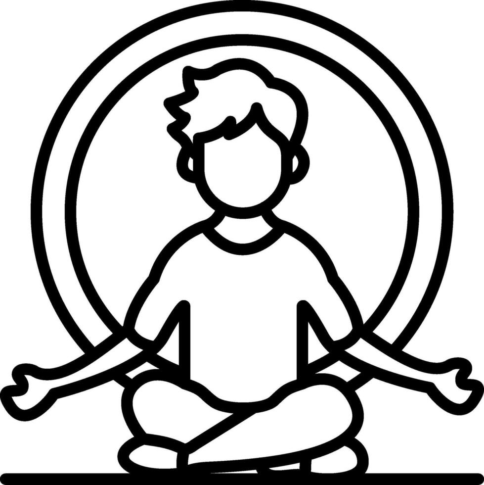 Meditation Wireframe Graphic Object Layout vector