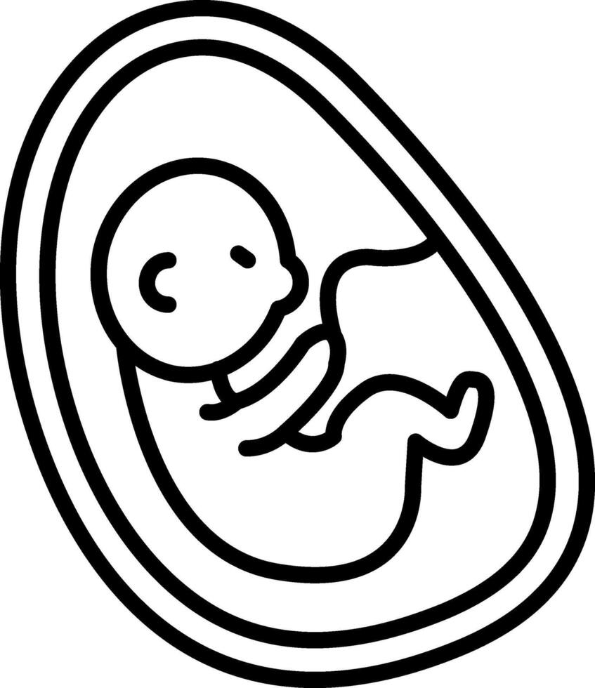 Fetus Minimal Visual Object Form vector