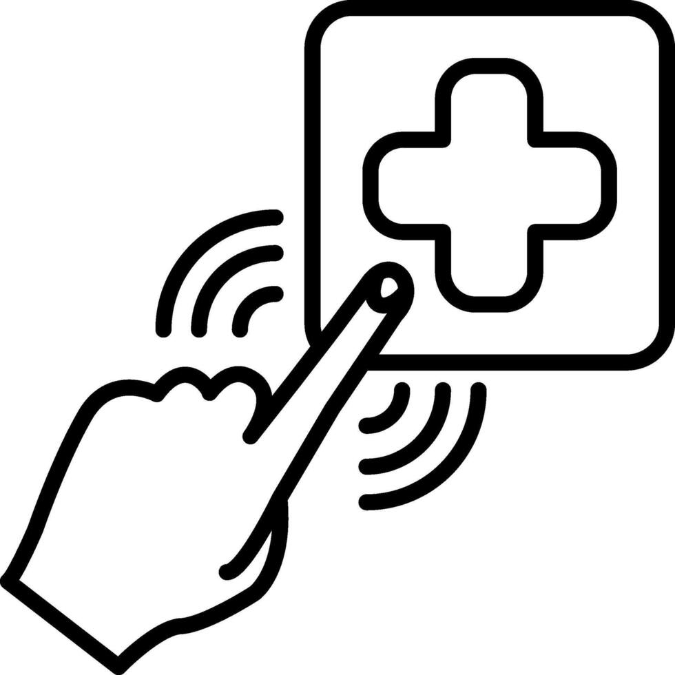 Emergency Button Visual Branding Symbol Asset vector