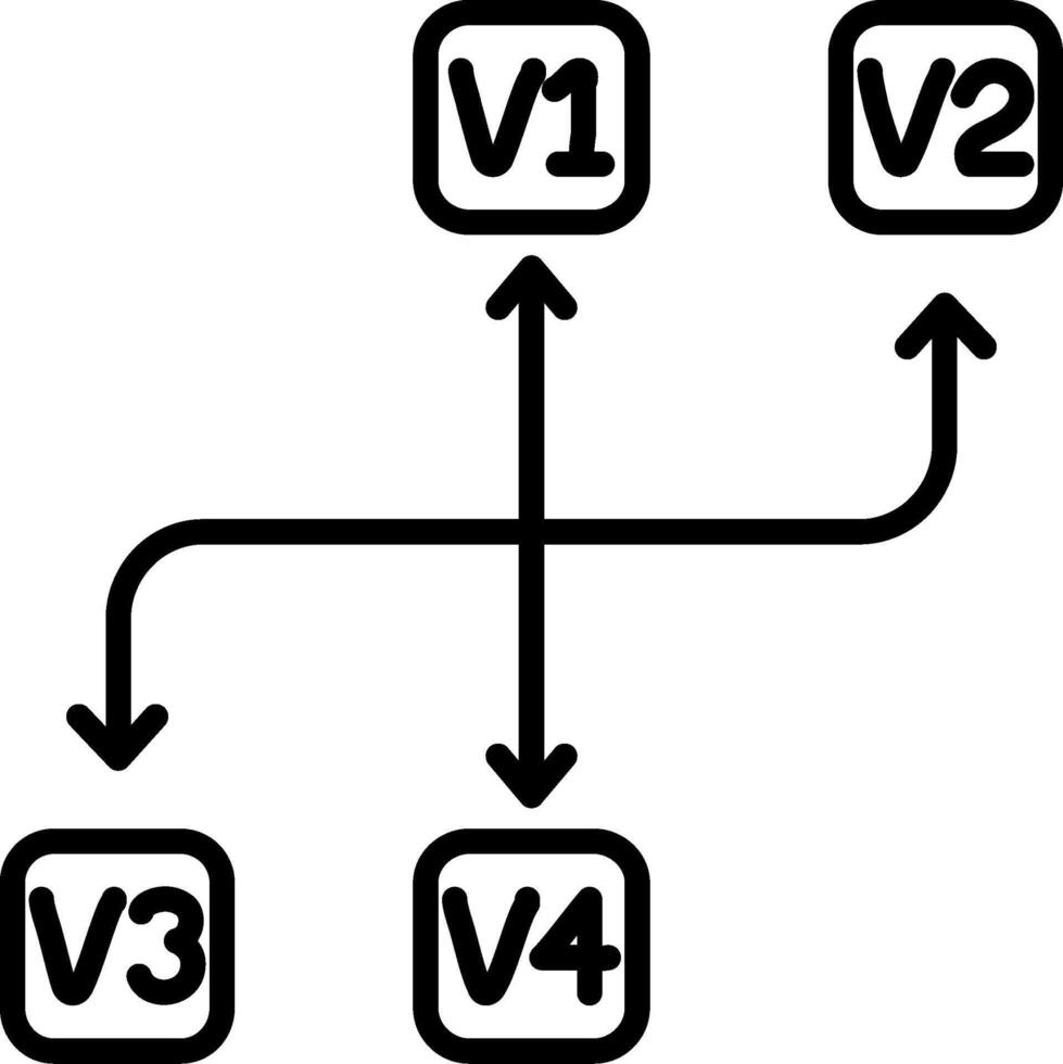 Version Control Abstract UI Element Design vector