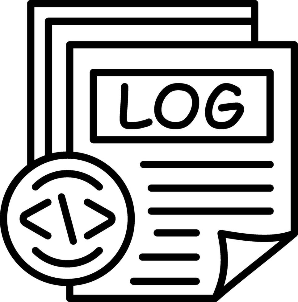 Log File Iconic Design Element Layout vector