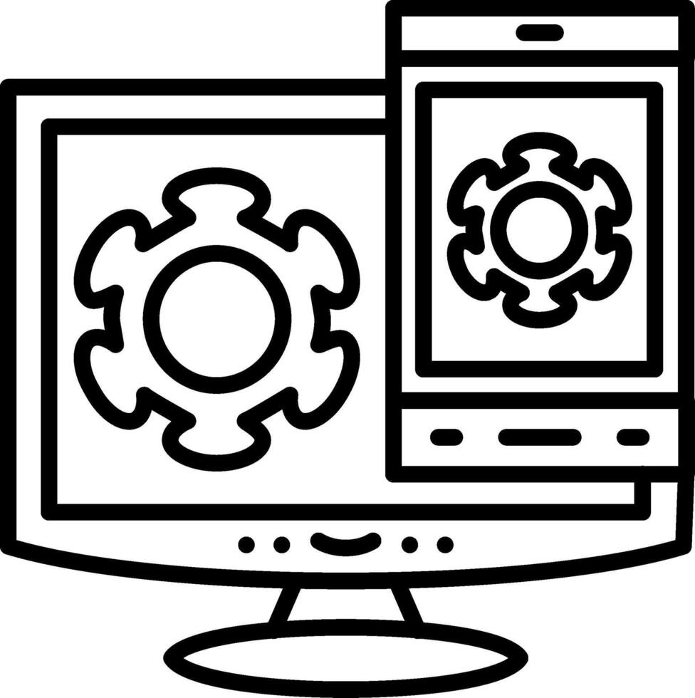 Screen Mirroring Elegant UI Object Graphic vector