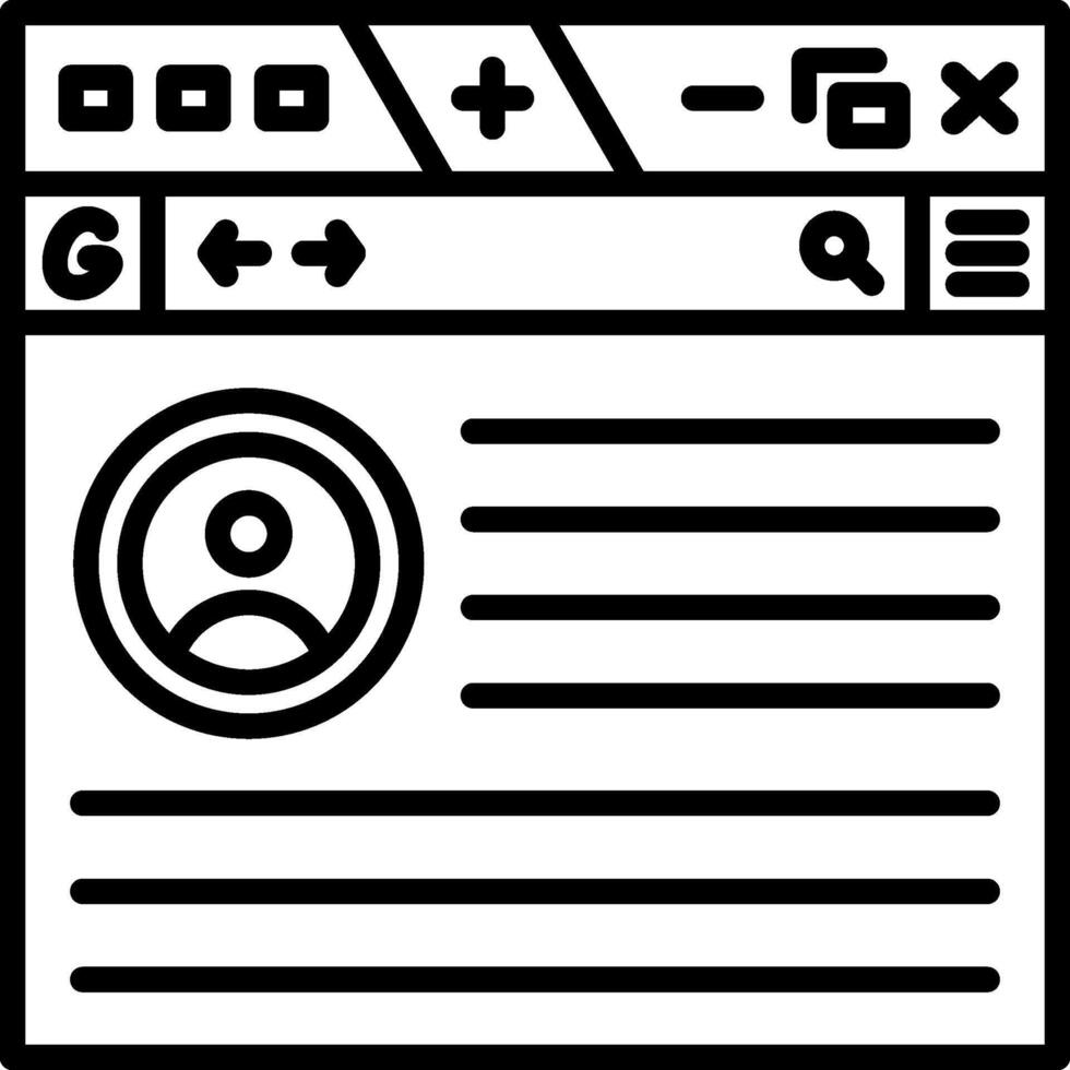 sitio web perfil resumen ui elemento diseño vector