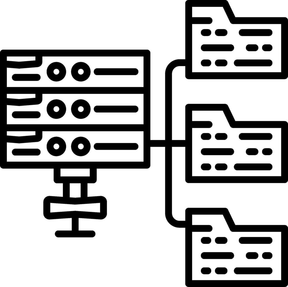 Server Classification Tech Style Mark Graphic vector