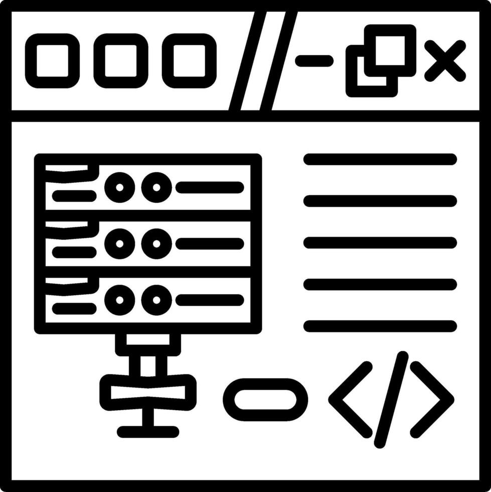 Web Database Coding Functional UX Graphic Design vector