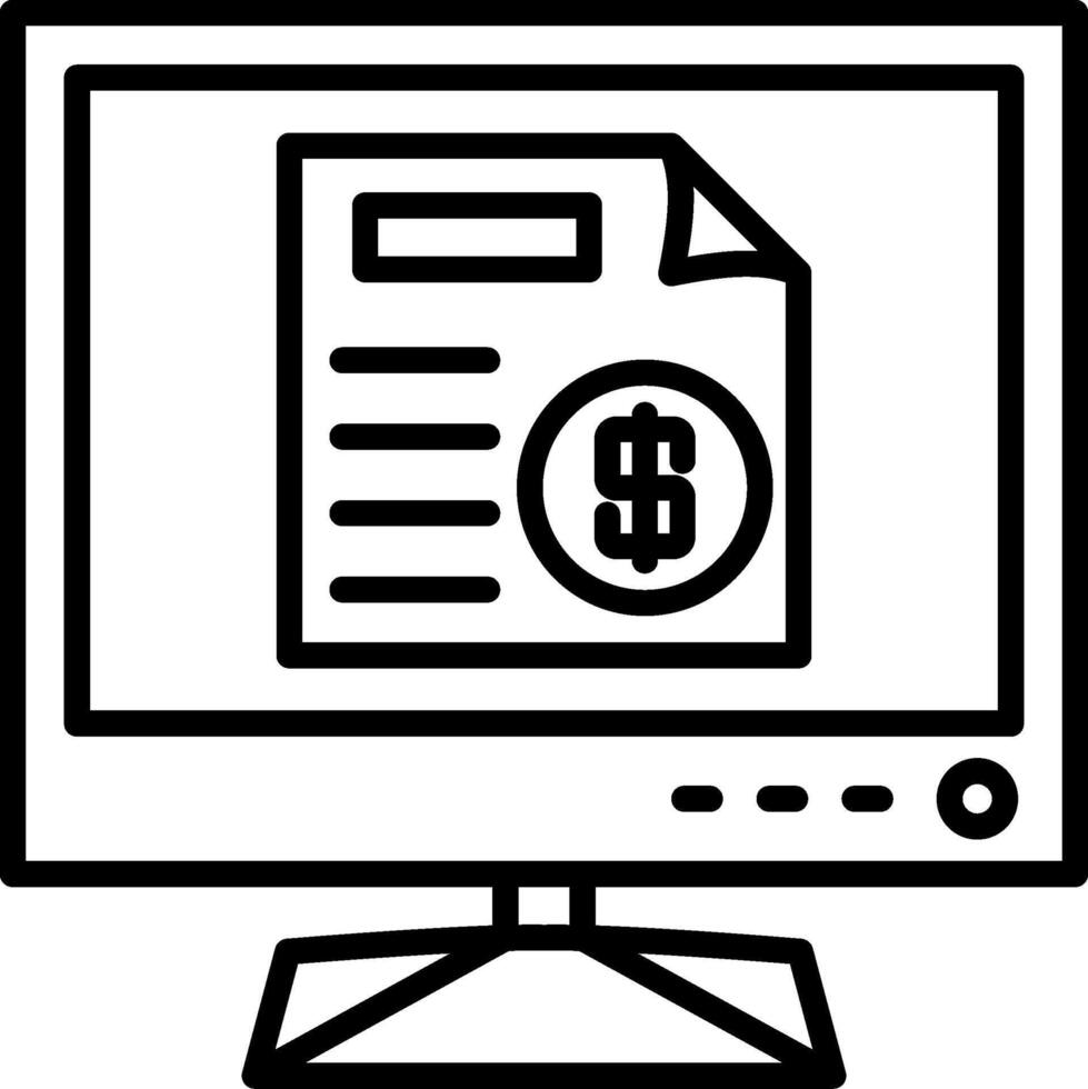 Lcd Invoice Minimal Line Feature Graphic vector