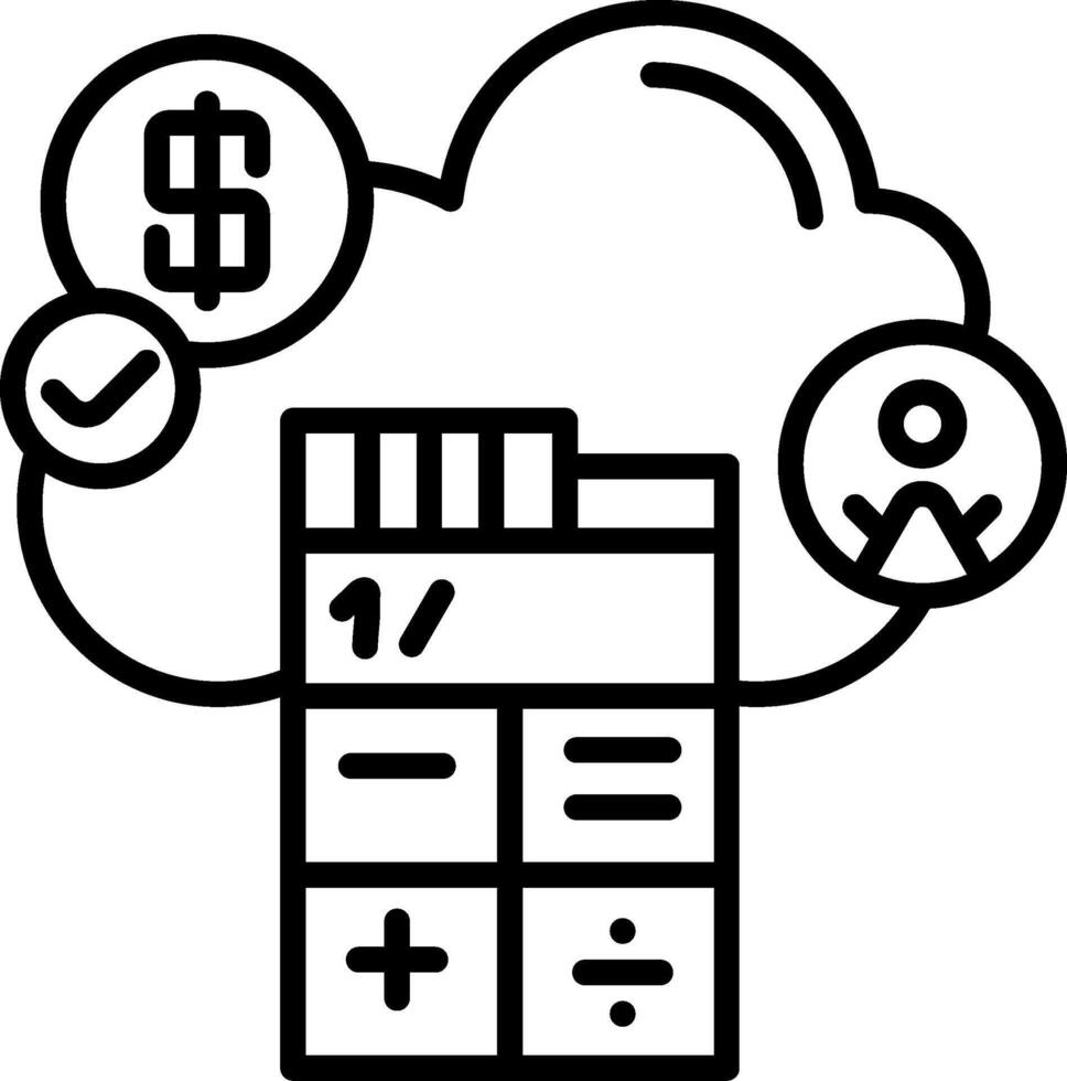 Cloud Computing Calculate Interface Style Guide Layout vector