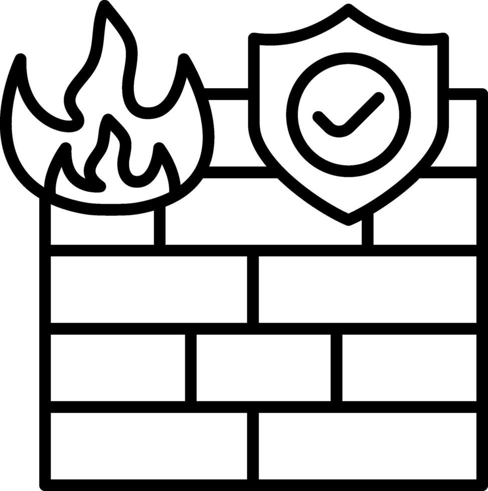 Firewall Concise Visual Representation Asset vector