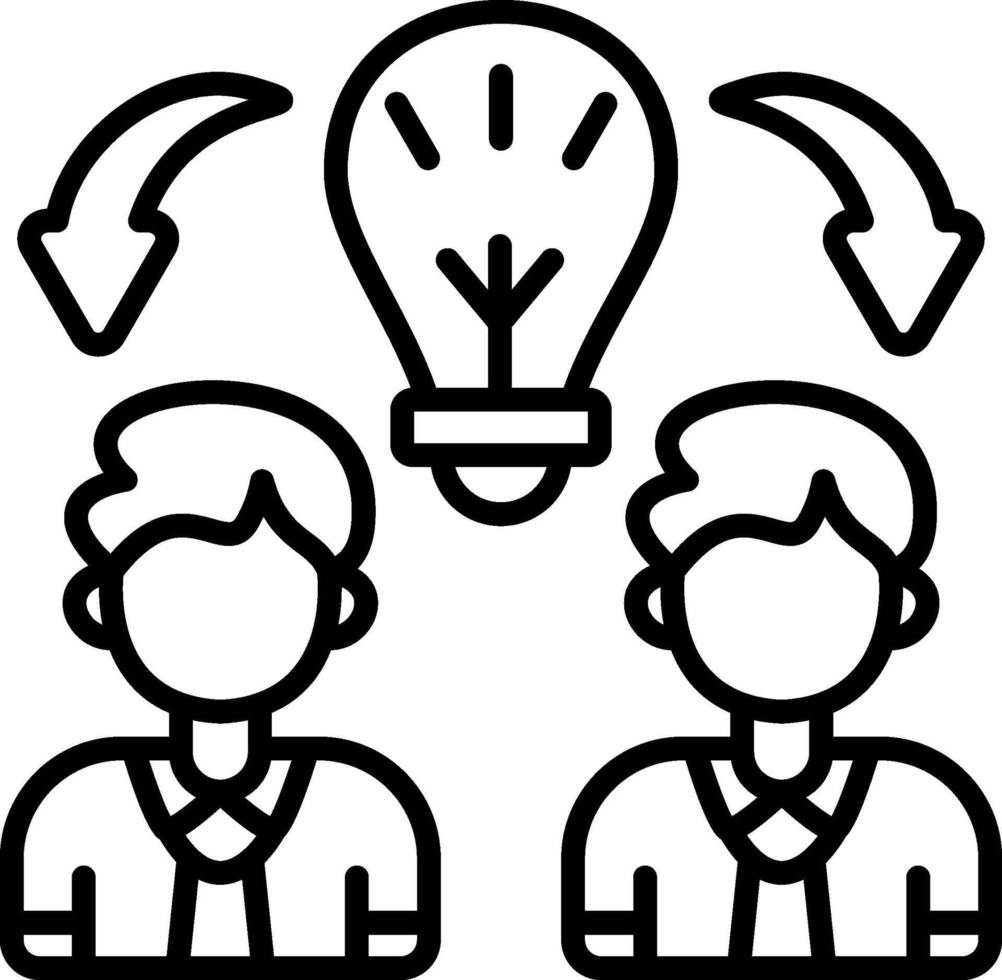 Brainstroming Clean Design Mark Element vector