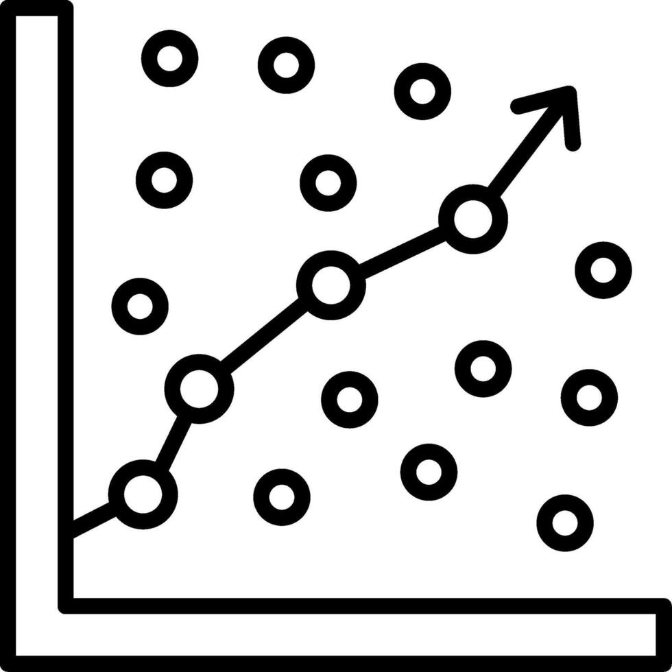 Regression Analysis Clean Web Symbol Graphic vector