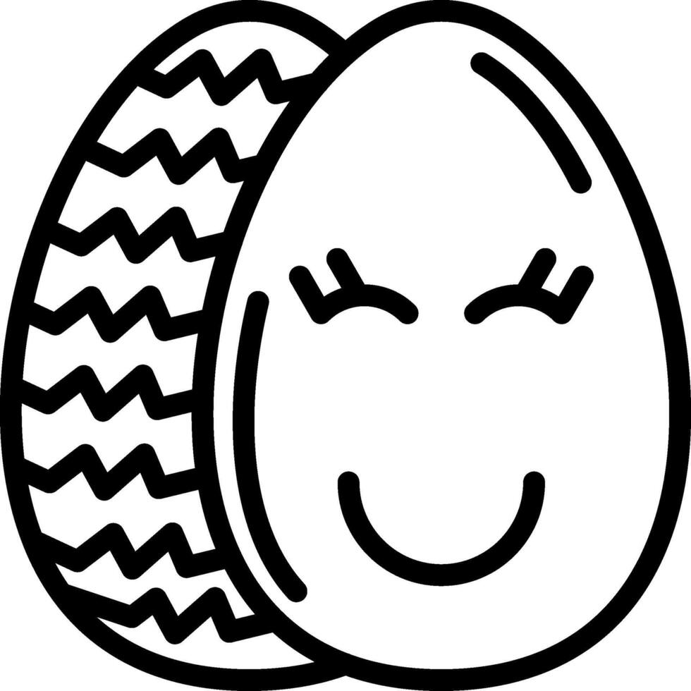 Easter Happiness Egg Structured UX Symbol Layout vector