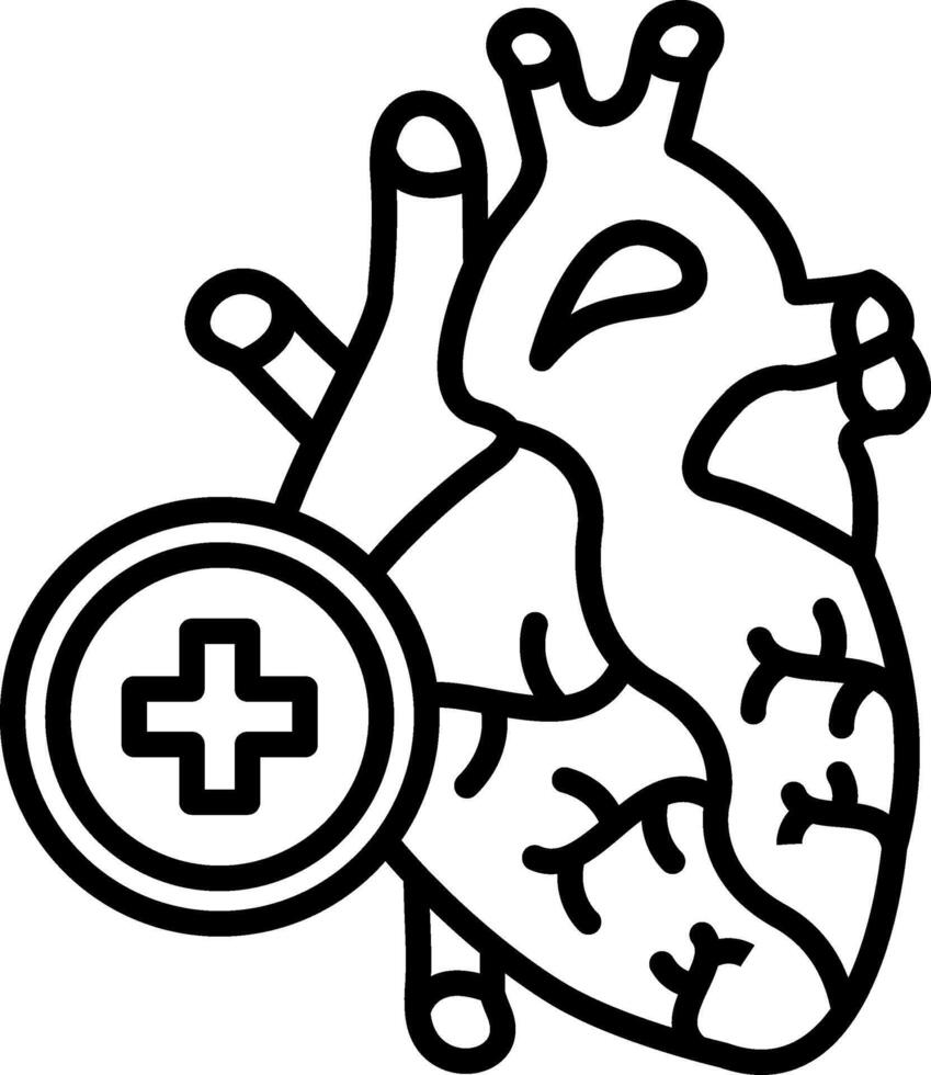 Congestive Heart Failure Balanced Visual Element Layout vector