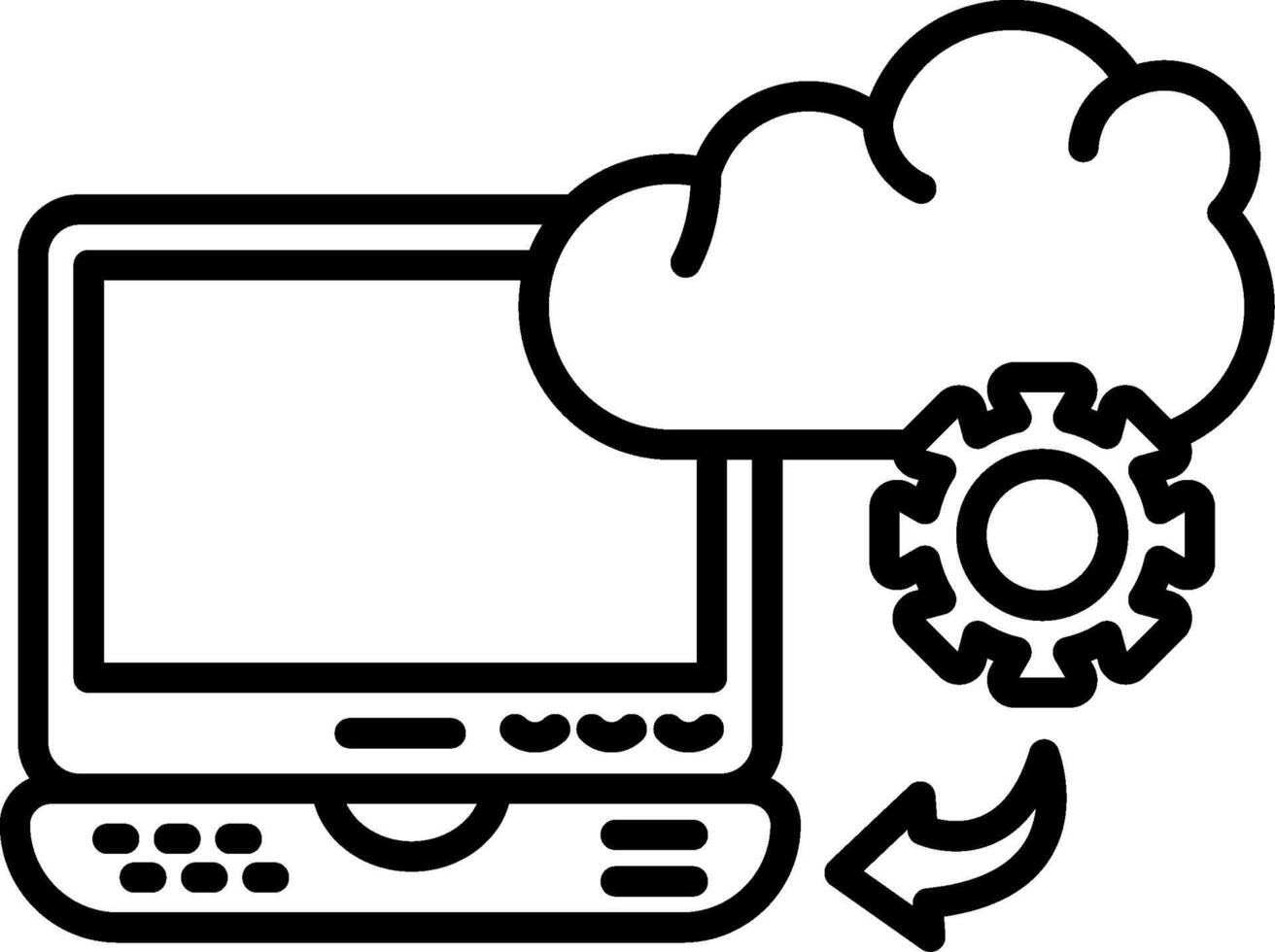 Cloud Network Concise Visual Representation Asset vector