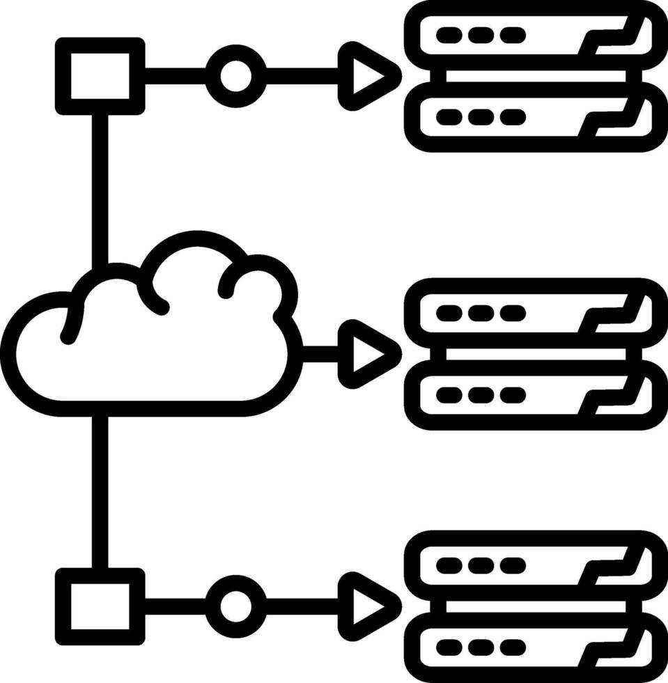 Cloud Load Balancer Compact UX Shape Graphic vector