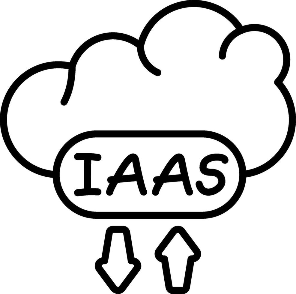 Cloud IaaS Graphic Interface Mark Layout vector