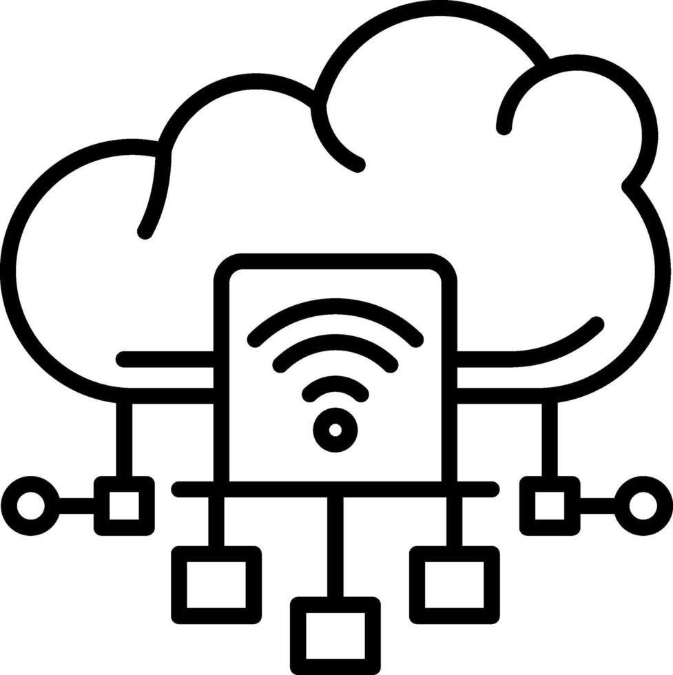 Cloud Data Stream Unique Art Style Feature vector