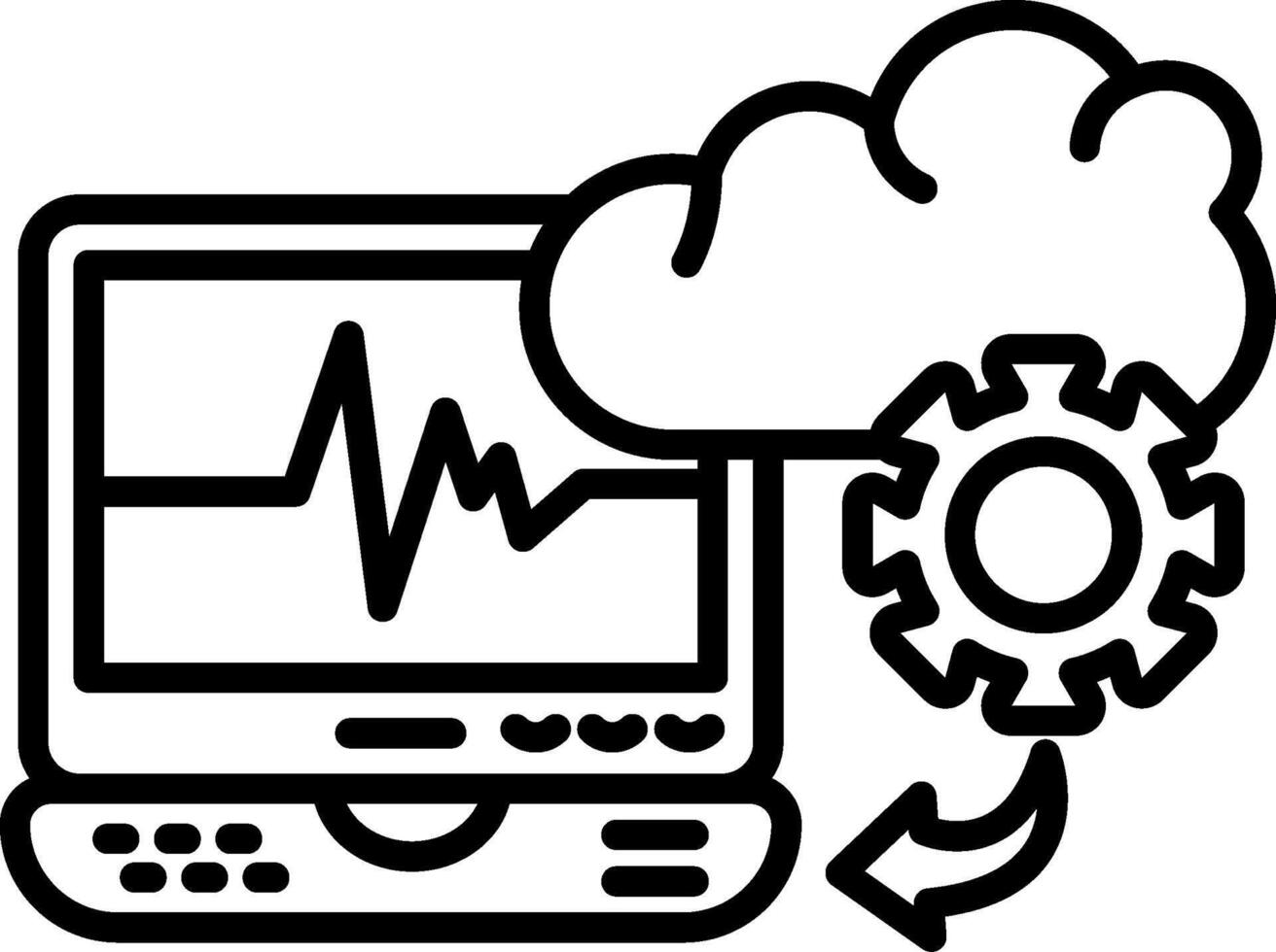 Cloud Resource Monitoring Concise Visual Representation Asset vector
