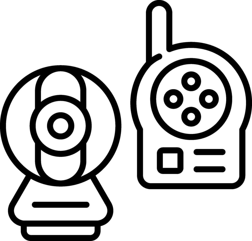 Baby Monitor Dashboard UI Element Graphic vector