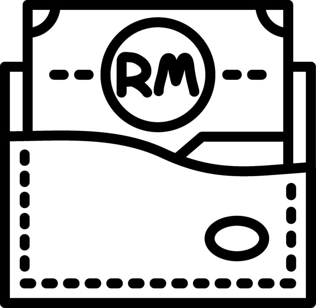 Malaysian Ringgit Wallet UI Visual Cue Graphic vector
