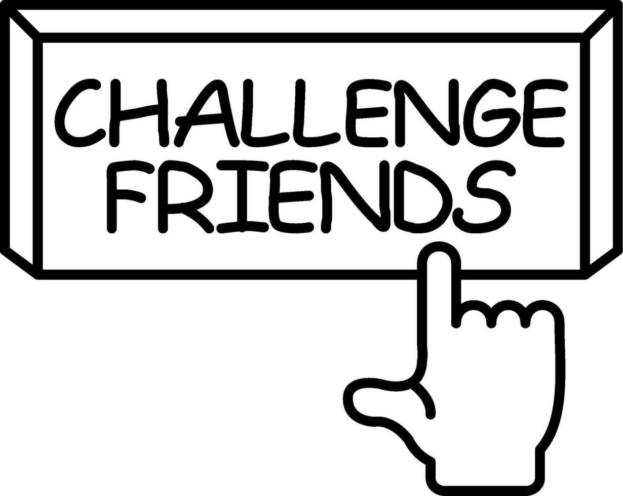 Challenge Friends Functional Art Element Layout vector
