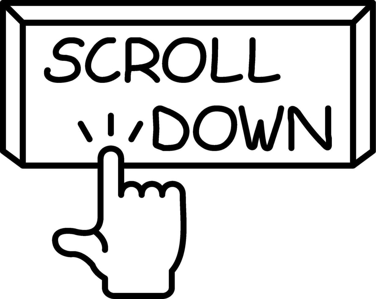Scroll Down High Resolution Sketch Graphic vector