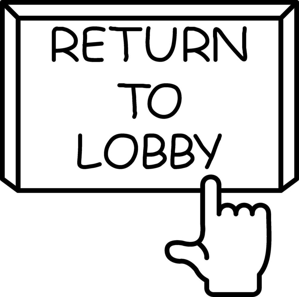 regreso a vestíbulo escalable ui formar gráfico vector