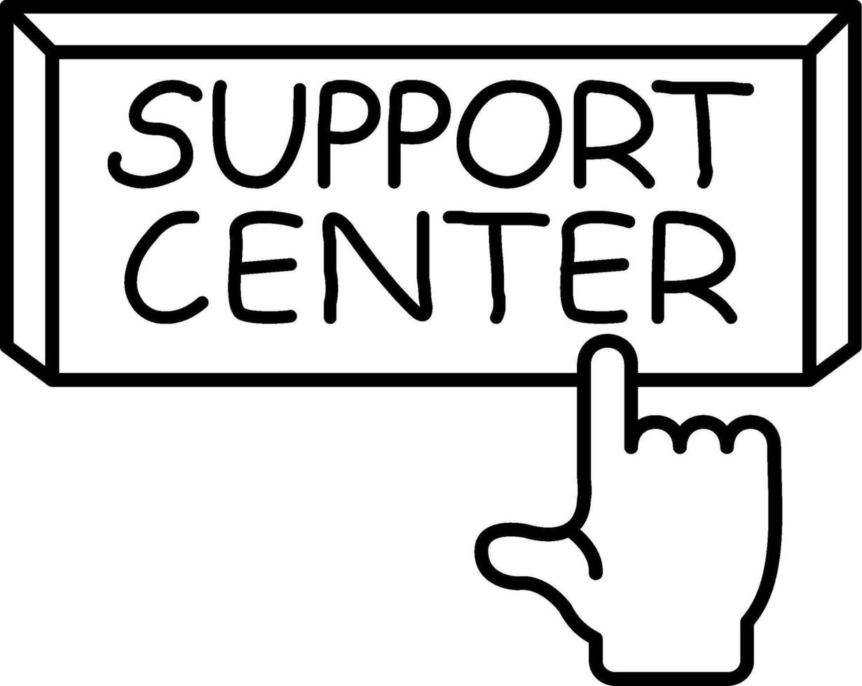 Support Center Stylized Visual Token Representation vector