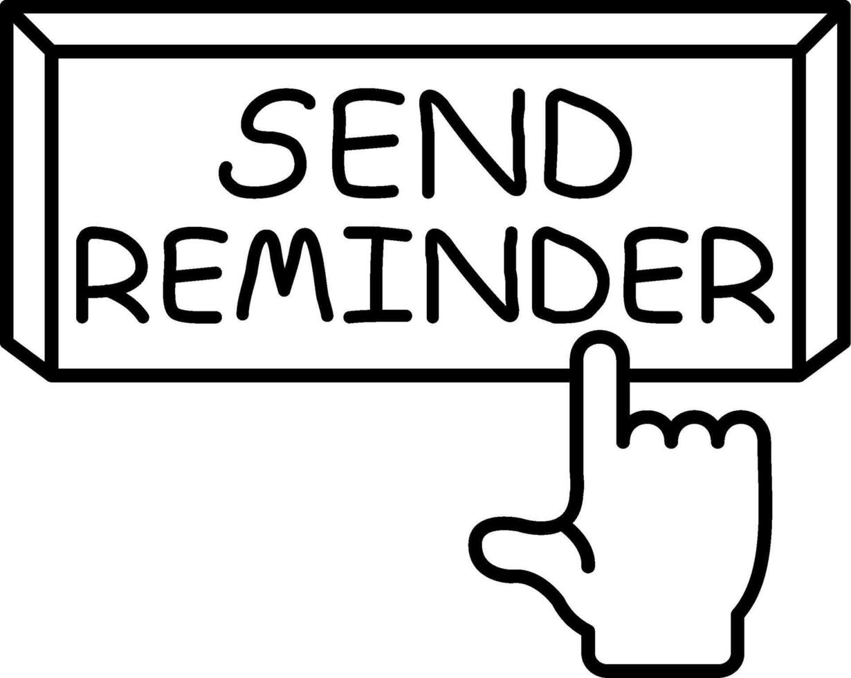 Send Reminder Abstract UI Element Design vector