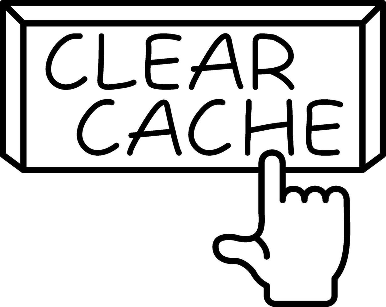 Clear Cache Display Ready Asset vector