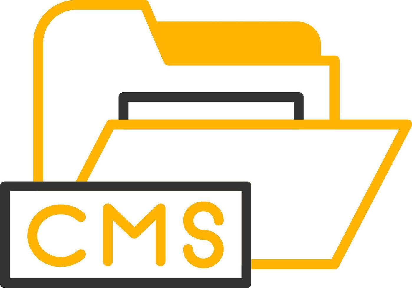 CMS Project Folder Line Two Color vector