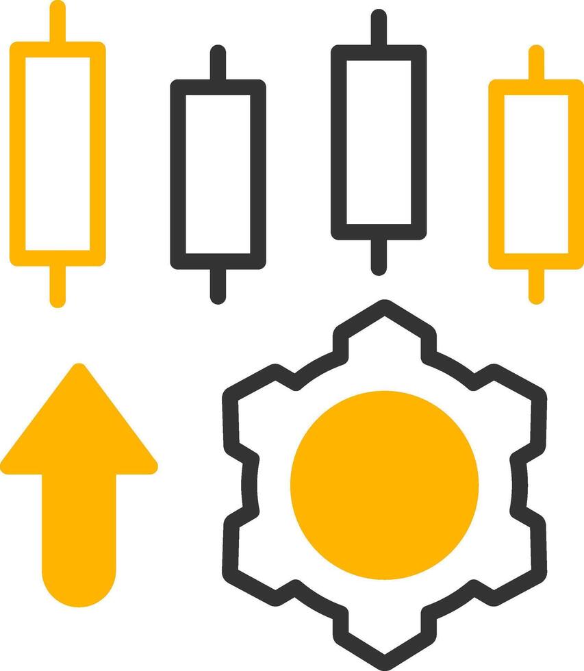 System Configuration Settings Line Two Color vector
