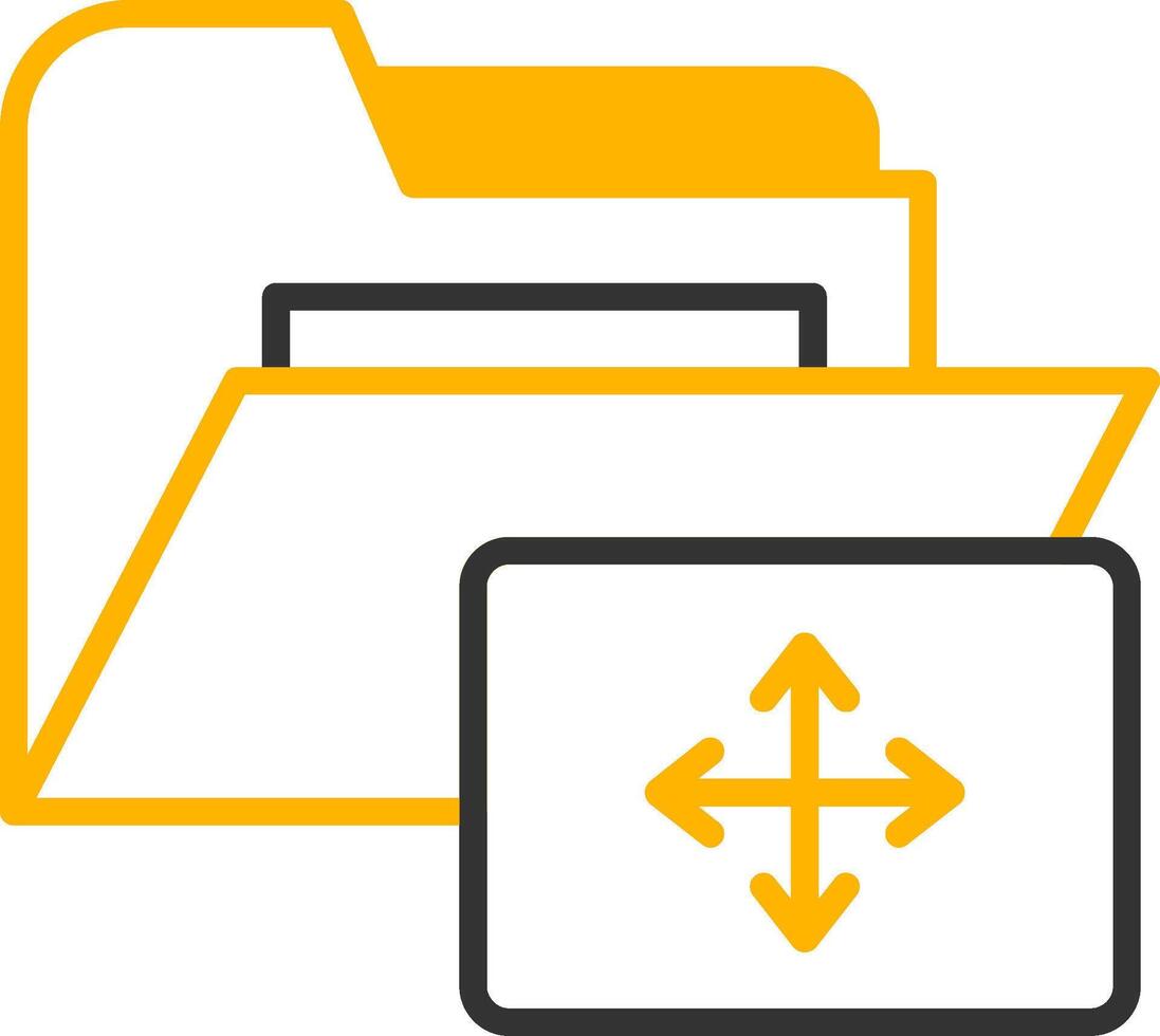 Drag and Drop Line Two Color vector