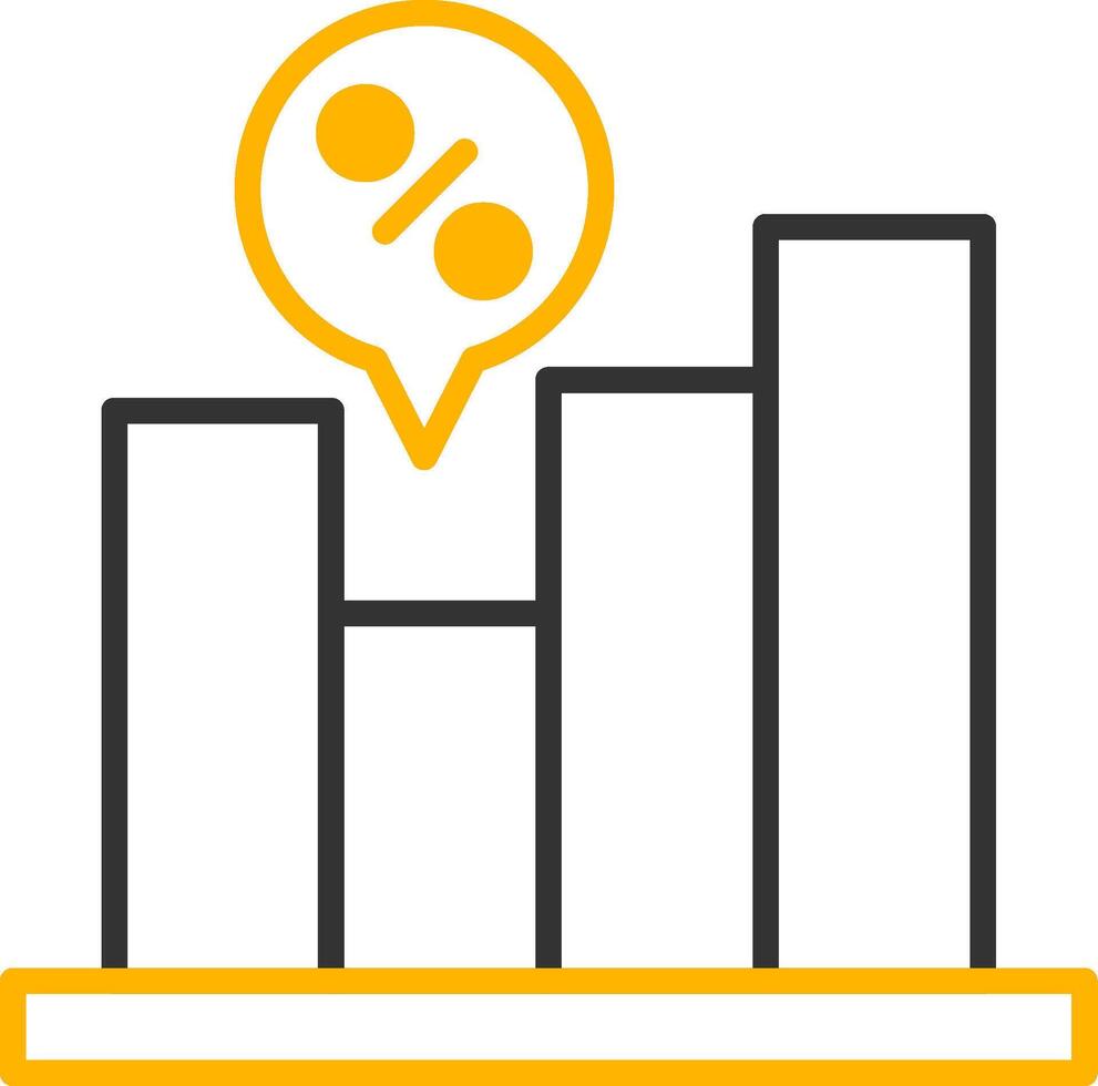 analítico datos grafico línea dos color vector