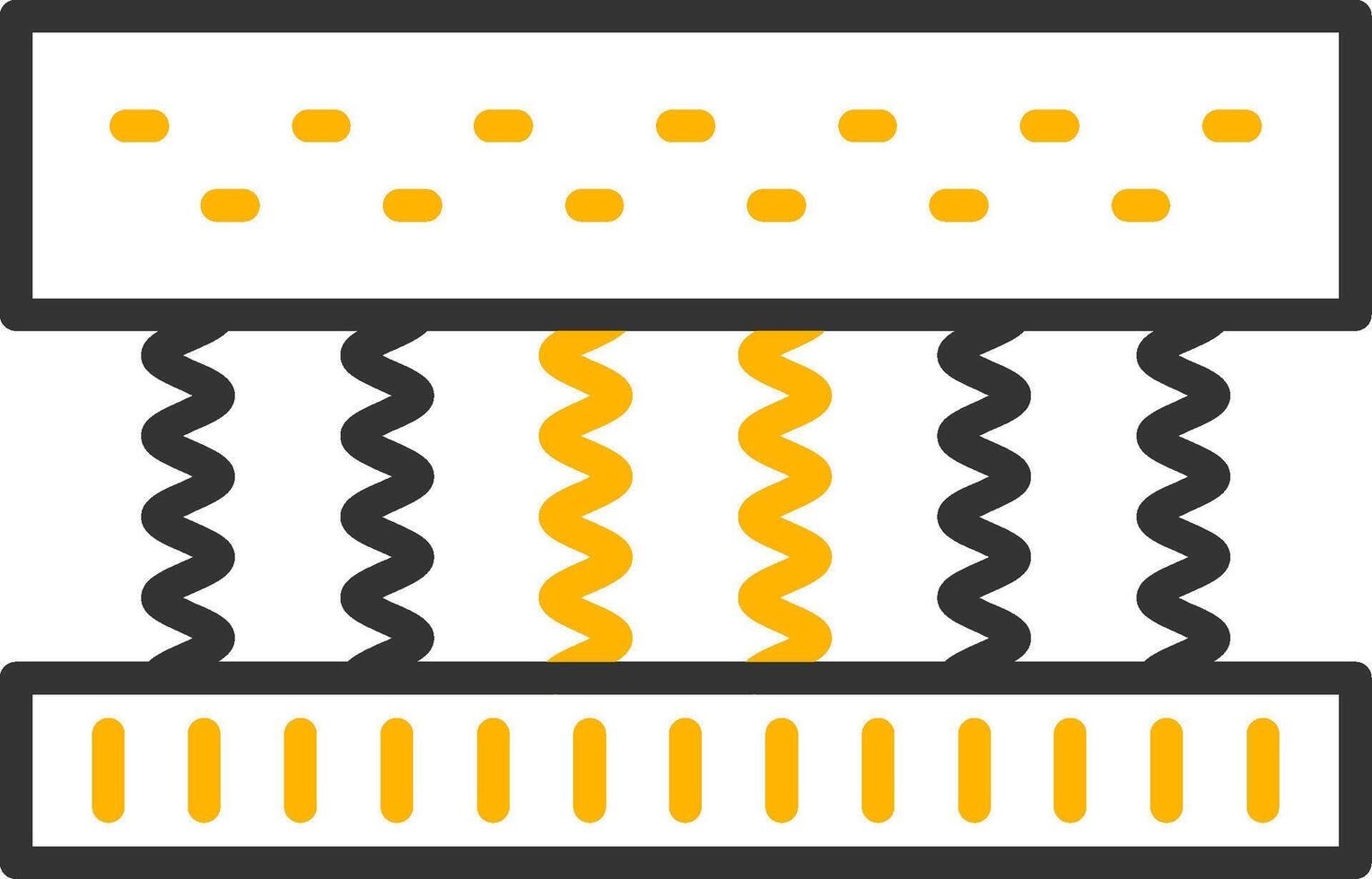 Spring Mattress System Line Two Color vector