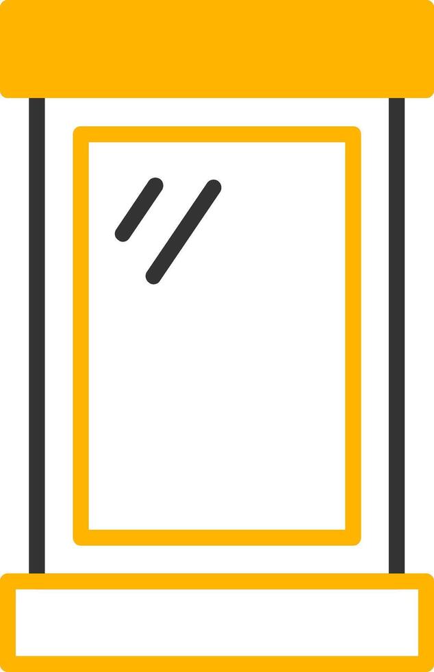 Side View Mirror Line Two Color vector