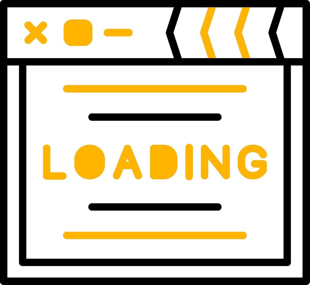 Loading Process Screen Line Two Color vector