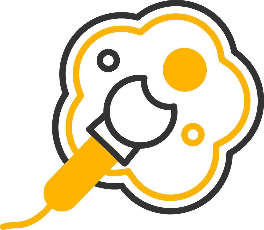 Egg Fertilization Process Line Two Color vector