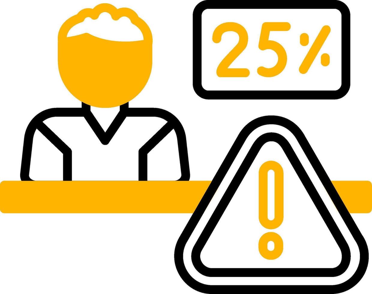 trimestre Progreso completar línea dos color vector
