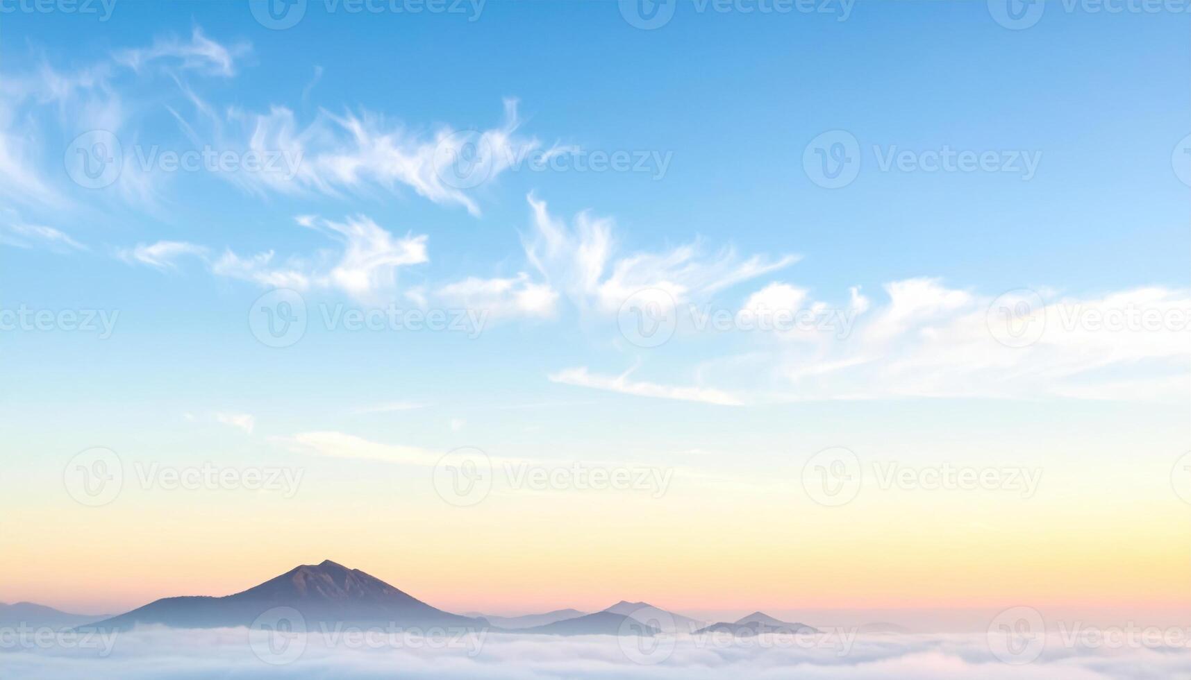 Hazy mid-morning sky with soft cirrostratus veil even tone for typography representing atmospheric backdrop suitable for clean editorial and branding design photo