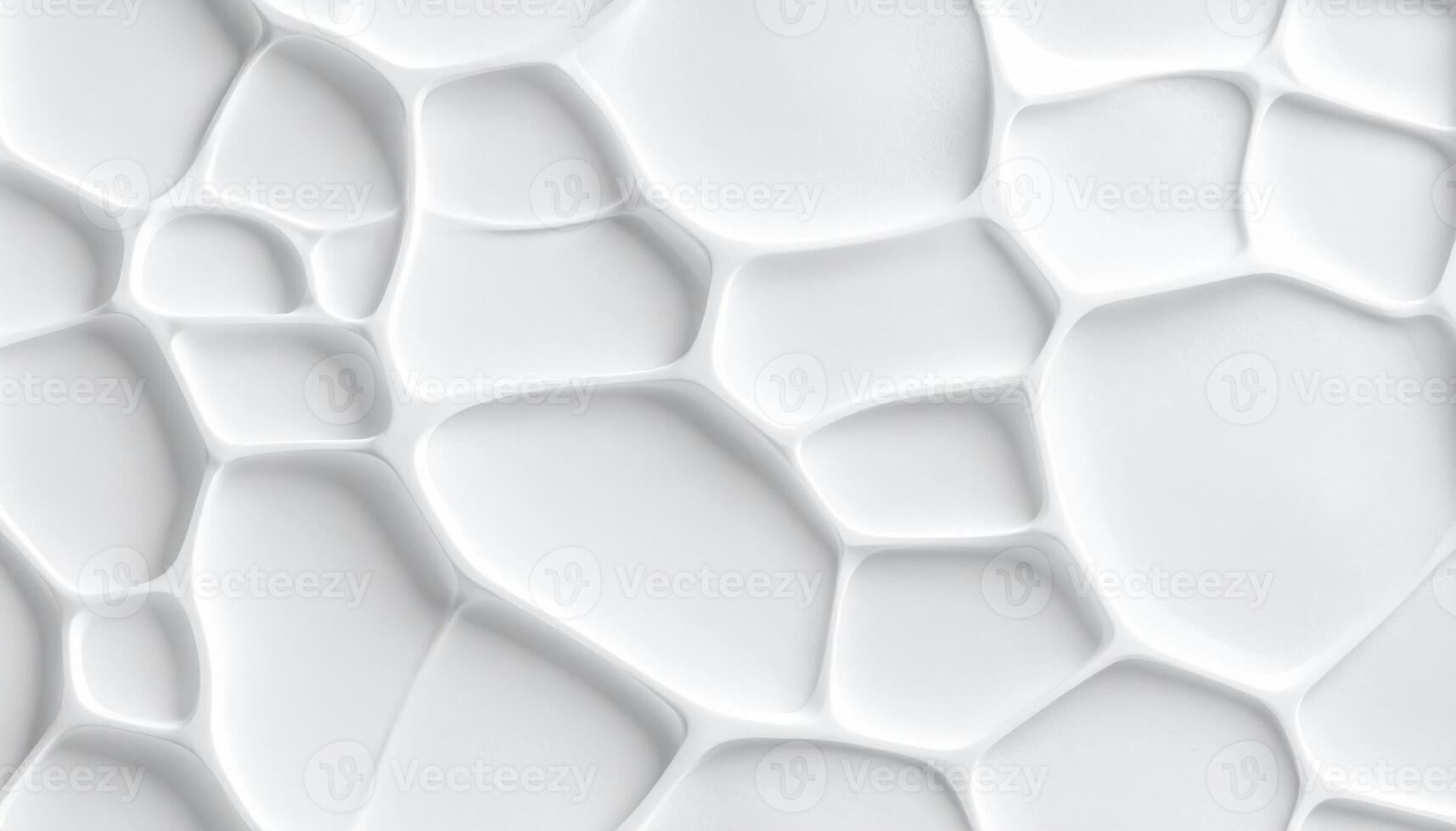 Voronoi foam pattern on cast plaster panel soft side light subtle shadow network seamless tileable texture clean material background for design and product mockup photo